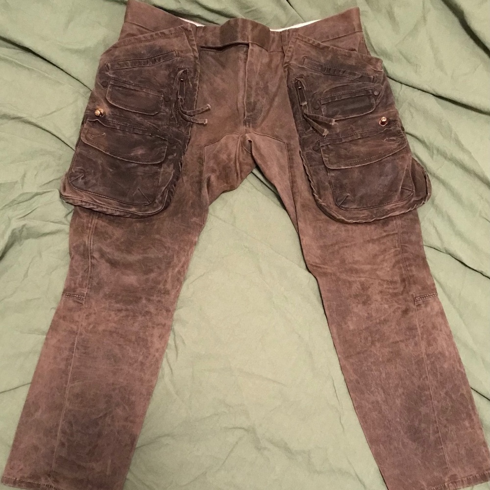 DSQUARED2 Coated Cotton Cargo Military Pants - Size It 42 / US 6